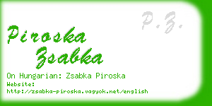 piroska zsabka business card